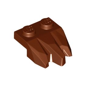 Reddish Brown Plate, Modified 1 x 2 with 3 Claws / Rock Fingers
