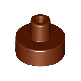 Reddish Brown Tile, Round 1 x 1 with Bar and Pin Holder