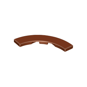 Reddish Brown Tile, Round Corner 4 x 4 Macaroni