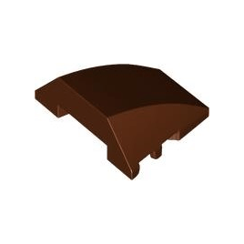 Reddish Brown Wedge 4 x 3 Triple Curved No Studs