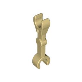 Tan Arm Mechanical, Straight with Clips at 90 degrees Vertical Grip
