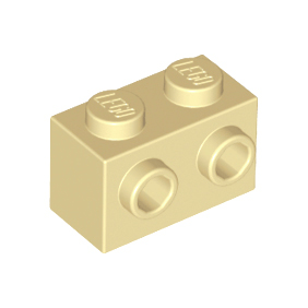 Tan Brick, Modified 1 x 2 with Studs on 1 Side
