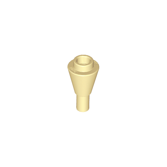 Tan Cone 1 x 1 Inverted with Bar