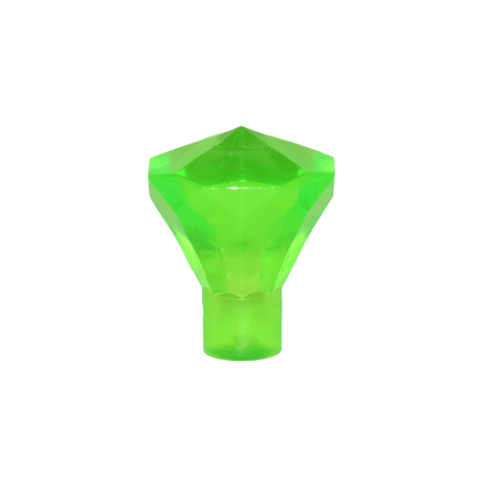 Trans-Bright Green Rock 1 x 1 Jewel 24 Facet