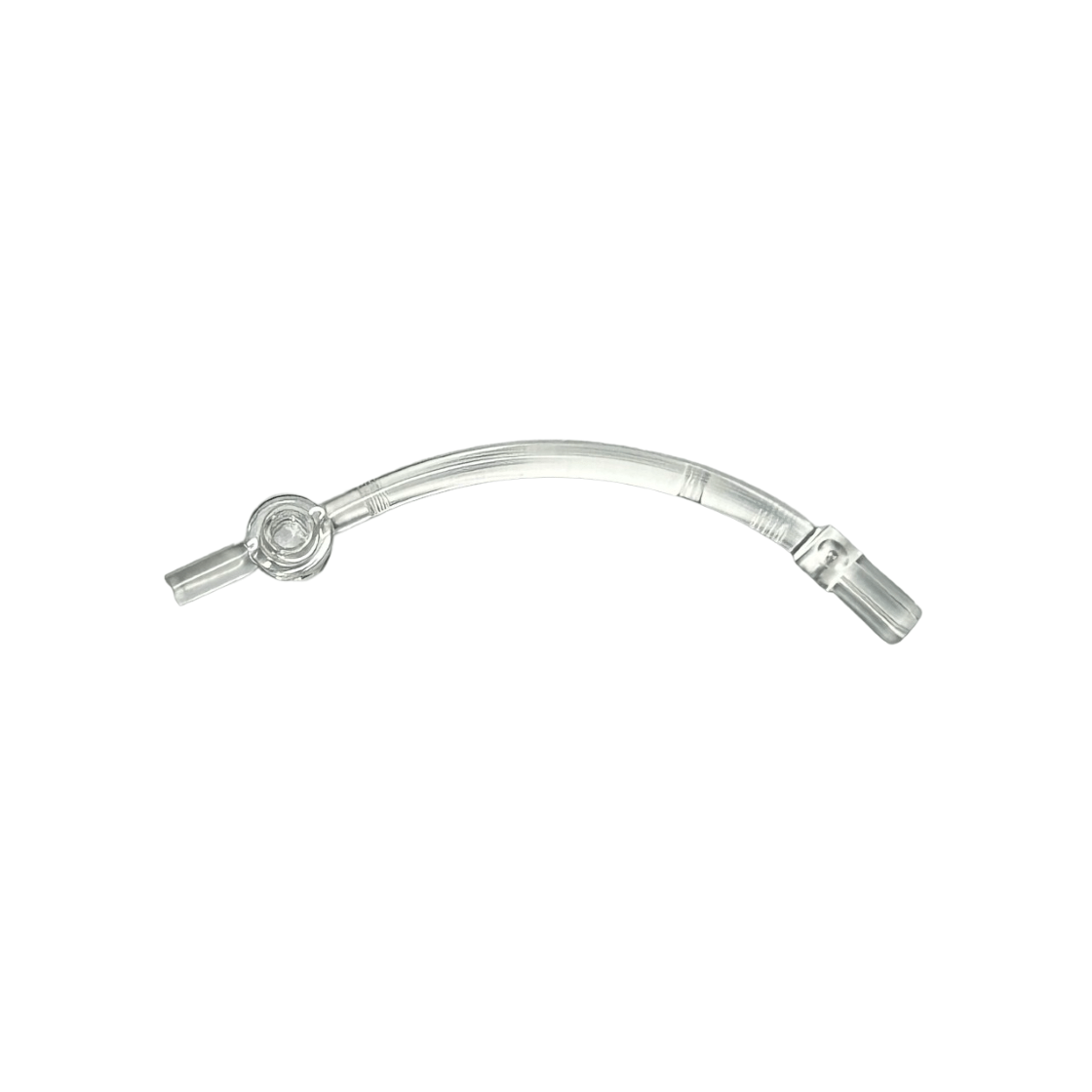 Trans-Clear Bar Curved with Axle 1L and 1 x 1 Round Plate End