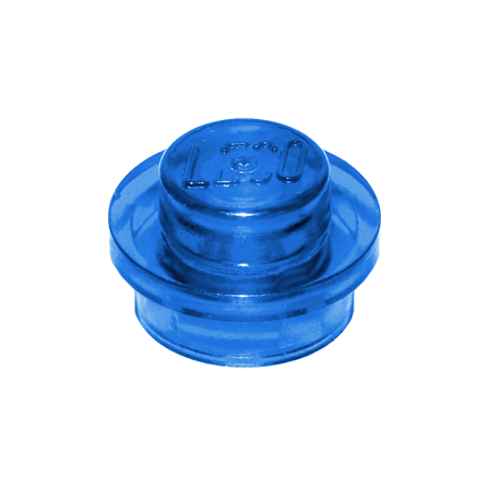 Trans-Dark Blue Plate, Round 1 x 1
