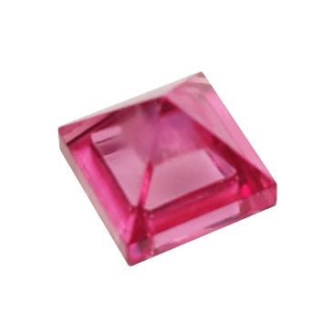 Trans-Dark Pink Slope 45 1 x 1 x 2/3 Quadruple Convex Pyramid