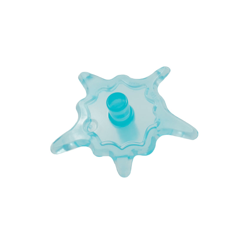 Trans-Light Blue Power Burst, Shield Small with Bar Ends