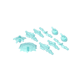 Trans-Light Blue Power Bursts, 10 in Bag Multipack