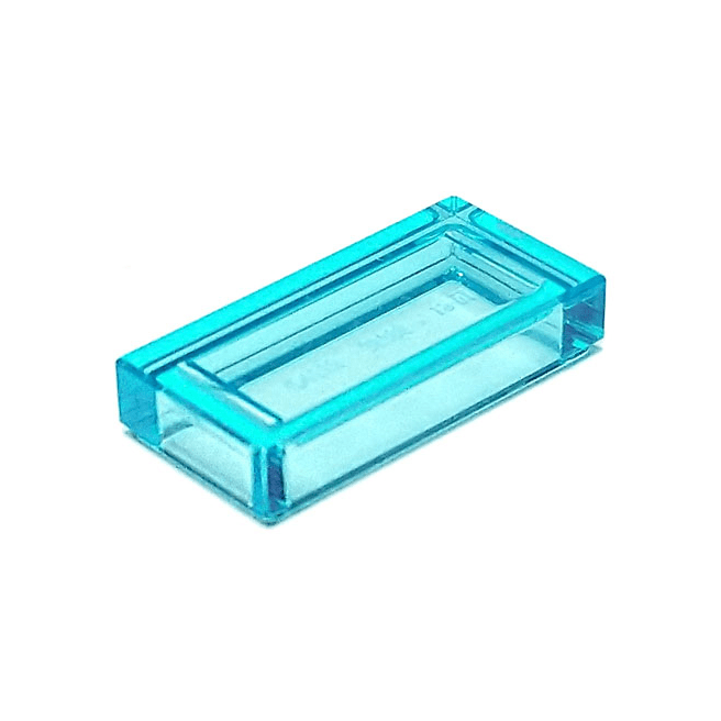 Trans-Light Blue Tile 1 x 2