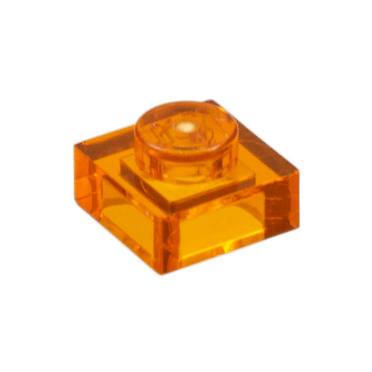 Trans-Orange Plate 1 x 1