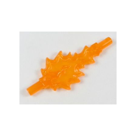 Trans-Orange Power Burst, Bolt Large with Bar Ends
