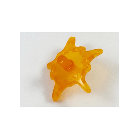 Trans-Orange Power Burst, Shield Small with Bar Ends