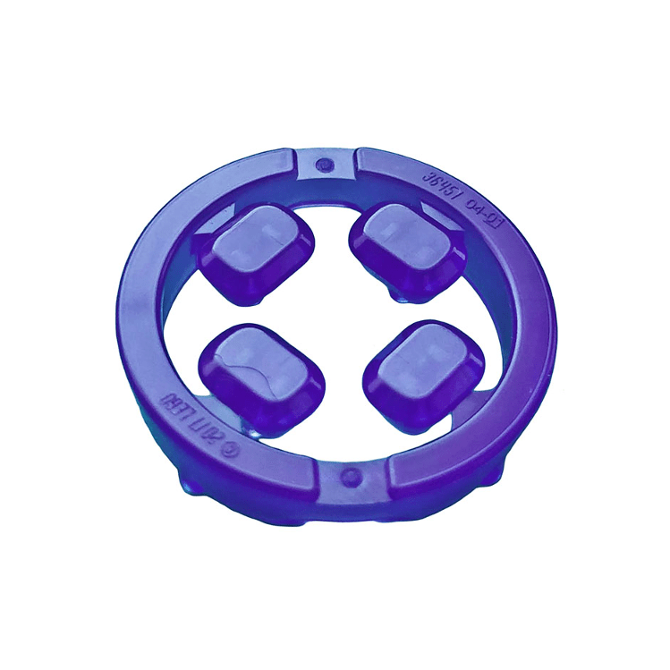 Trans-Purple Rock Faceted with Small Pin Infinity Stone , 4 on Sprue