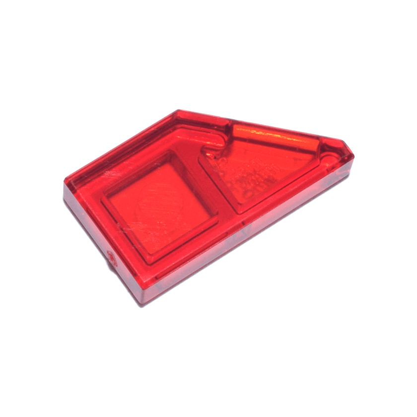 Trans-Red Tile, Modified 1 x 2 Wedge Left