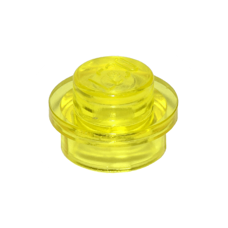 Trans-Yellow Plate, Round 1 x 1