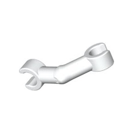 White Arm Skeleton, Bent with Clips at 90 degrees Vertical Grip