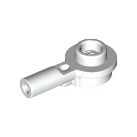 White Bar 1L with 1 x 1 Round Plate with Hollow Stud