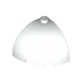 White Brick, Round Corner 3 x 3 x 2 Dome Top