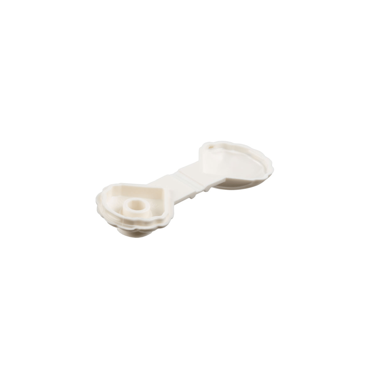 White Clam Shell, Folding - Locking Edge on Inner Lip
