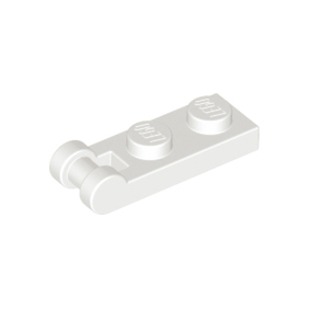 White Plate, Modified 1 x 2 with Bar Handle on End