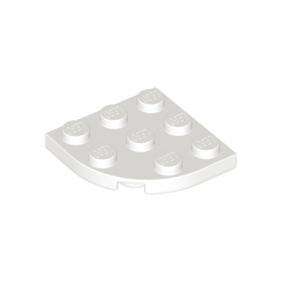 White Plate, Round Corner 3 x 3