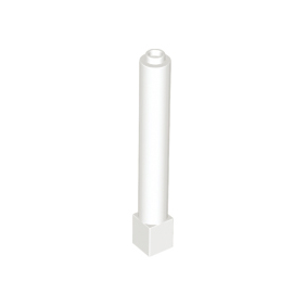 White Support 1 x 1 x 6 Solid Pillar