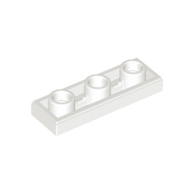 White Tile, Modified 1 x 3 Inverted with Hole