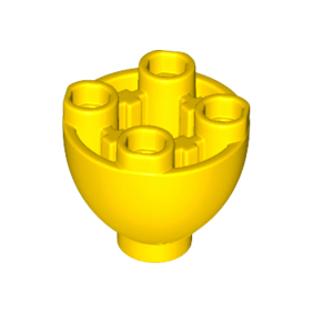Yellow Brick, Round 2 x 2 Dome Bottom with Studs
