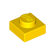 Yellow Plate 1 x 1
