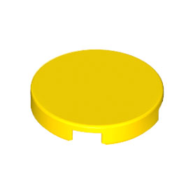 Yellow Tile, Round 2 x 2 with Bottom Stud Holder