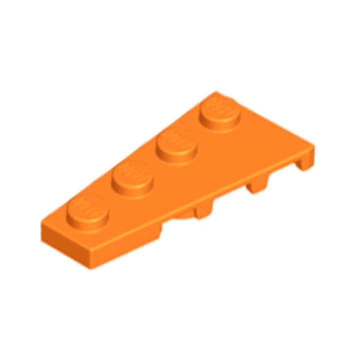 Orange Wedge, Plate 4 x 2 Left