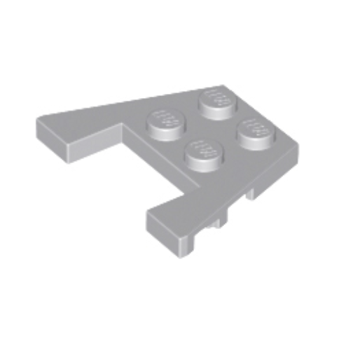 Light Bluish Gray Wedge, Plate 3 x 4 with Stud Notches