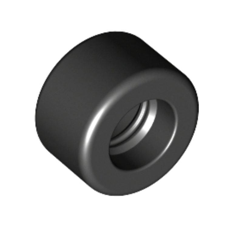 Black Tire 14mm D. x 9mm Smooth Small Wide Slick