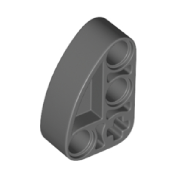 Dark Bluish Gray Technic, Liftarm, Modified L-Shape Quarter Ellipse Thick 2 x 3