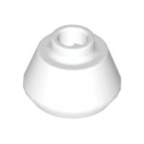 White Cone 1 1/2 x 1 1/2 x 2/3 Truncated