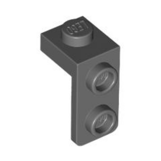 Dark Bluish Gray Bracket 1 x 1 - 1 x 2