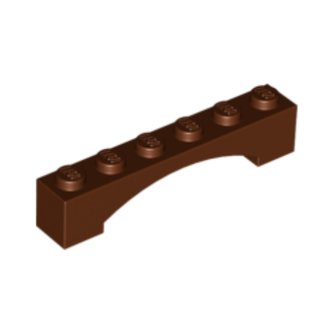 Reddish Brown Arch 1 x 6 Raised Arch