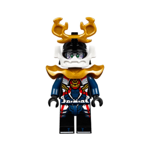 njo0390 Samurai X (Pixal / P.I.X.A.L.) - Sons of Garmadon / Hunted, Large Horns