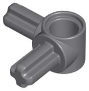 Dark Bluish Gray Technic, Axle and Pin Connector Hub with 2 Perpendicular Axles