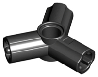 Black Technic, Axle and Pin Connector Angled Triple - 120 degrees