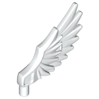White Minifigure Wing Feathered
