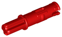 Red Technic, Axle  1L with Pin 2L with Friction Ridges
