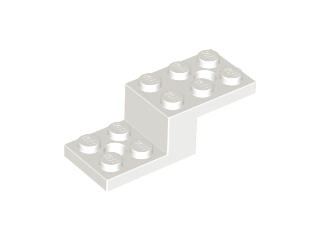 White Bracket 5 x 2 x 1 1/3 with 2 Holes and Bottom Tube