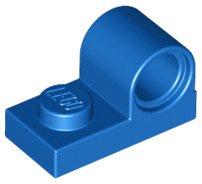 Blue Plate, Modified 1 x 2 with Pin Hole on Top