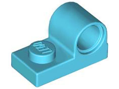 Medium Azure Plate, Modified 1 x 2 with Pin Hole on Top