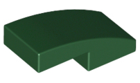Dark Green Slope, Curved 2 x 1 x 2/3