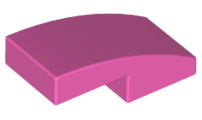 Dark Pink Slope, Curved 2 x 1 x 2/3