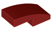 Dark Red Slope, Curved 2 x 1 x 2/3