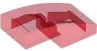 Trans-Red Slope, Curved 2 x 1 x 2/3